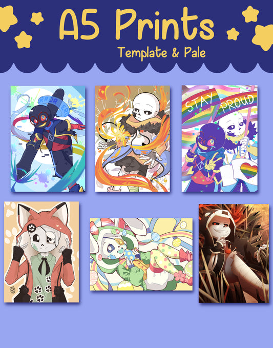 Template & Pale A5 Prints