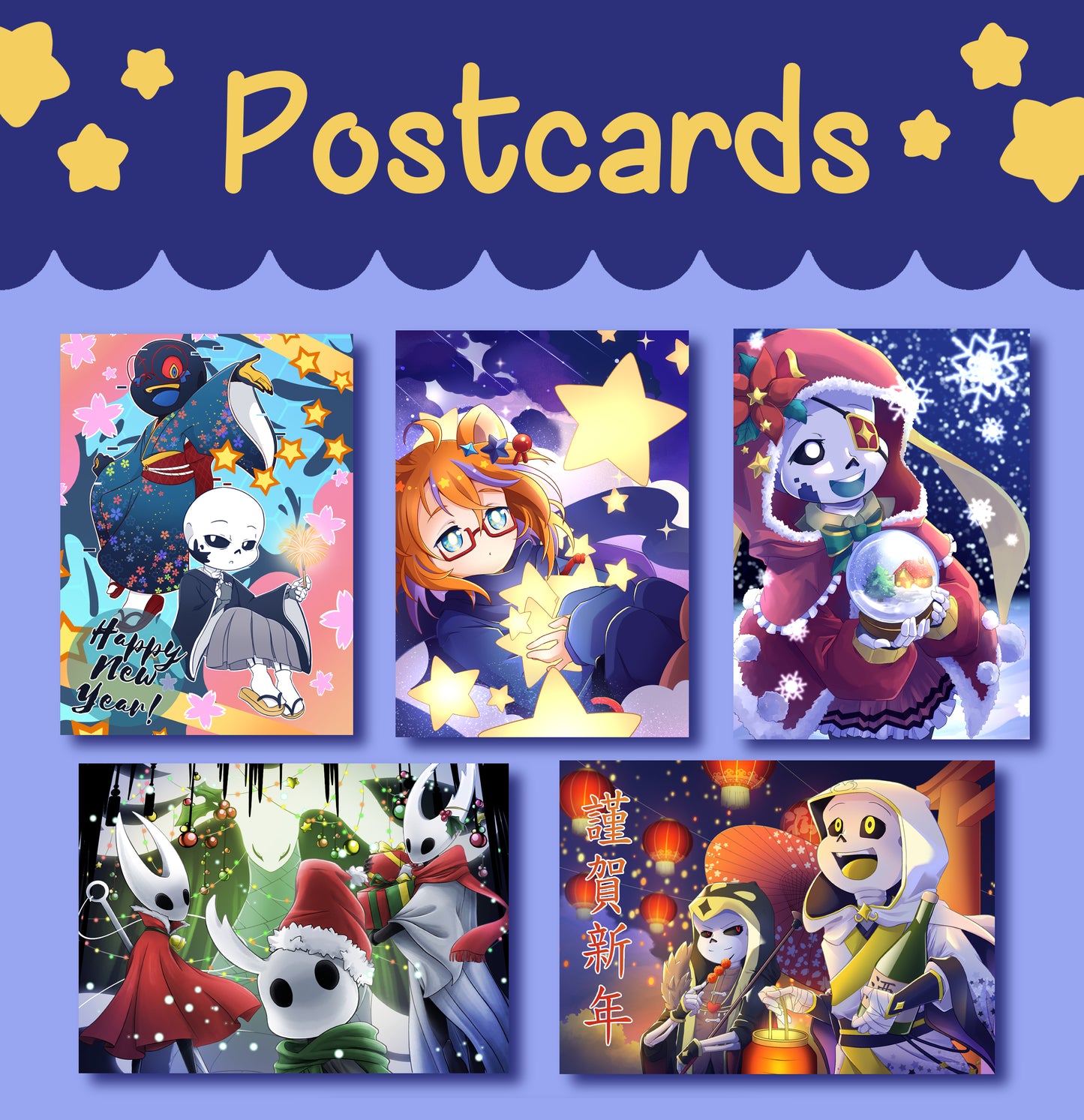 Christmas and New Year Postcards