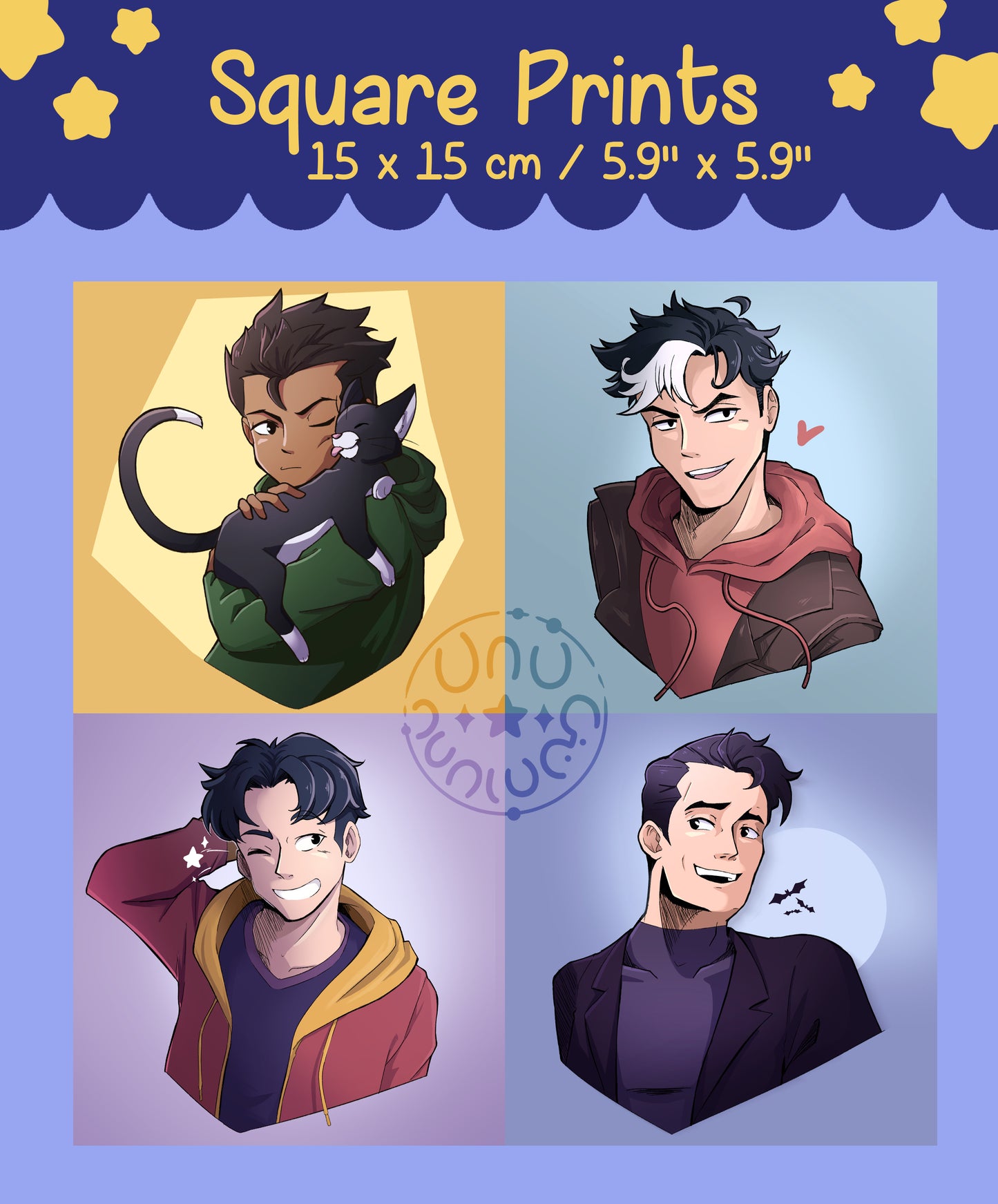 Wayne Family Adventures Square Prints (15 x 15 cm)