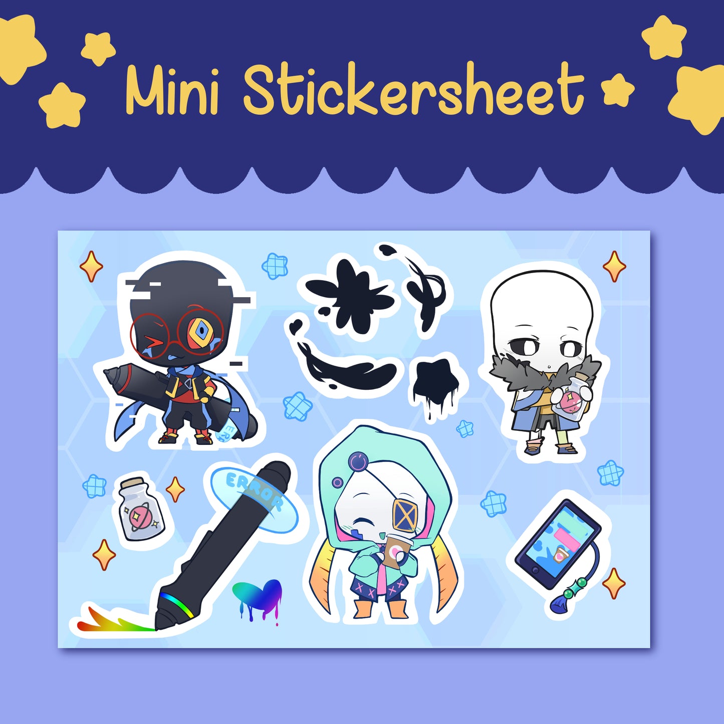 Template & Pale Mini Stickersheet