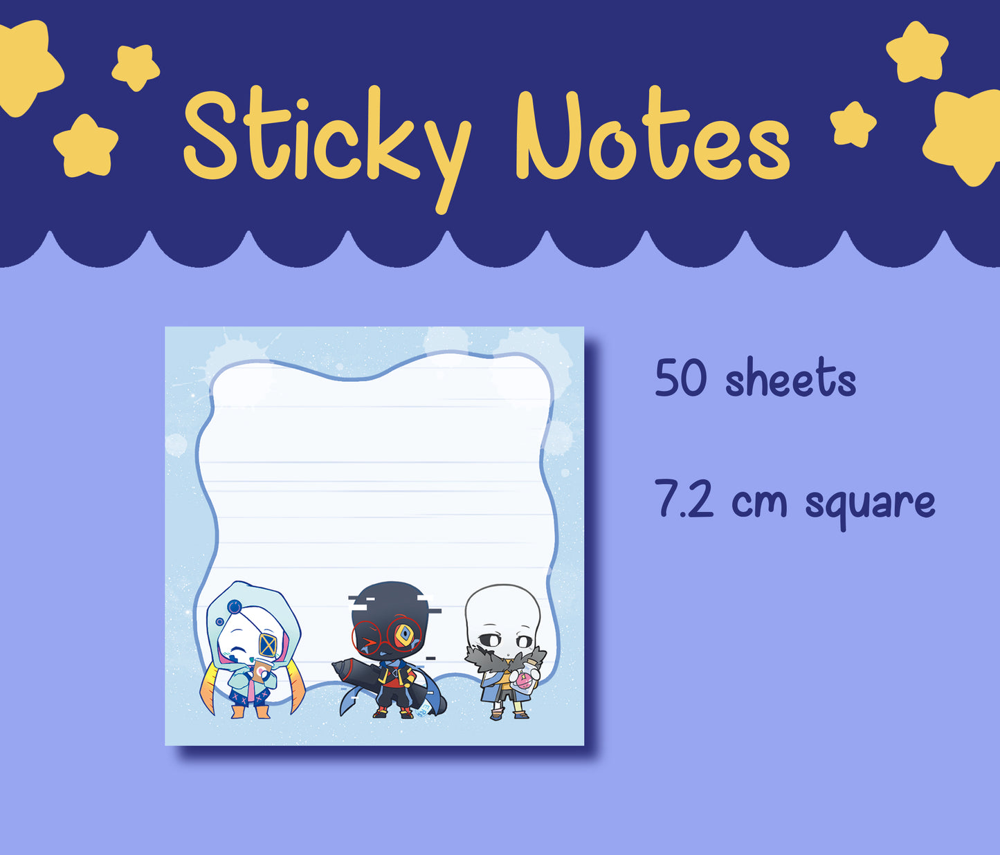 Template & Pale Mini Sticky Notepad